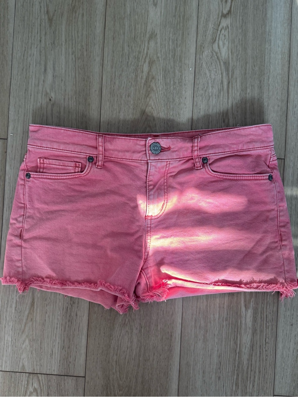 LOFT Pink Denim Cutoff Shorts